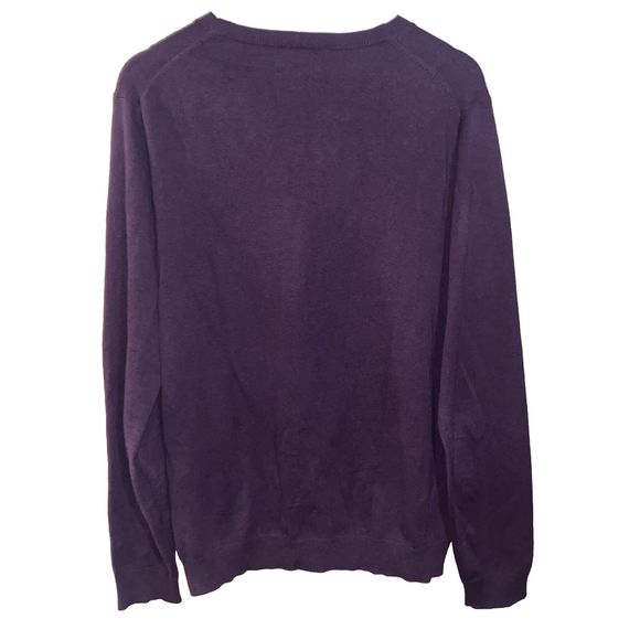 Wallin & Bros. Cotton Cashmere Blend Maroon Long Sleeve Pullover Sweater, Large - Picture 2 of 7